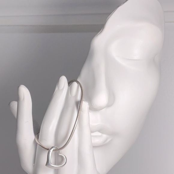 Jewelry Vintage 925 Heart Pendant Rope Chain Necklace Poshmark